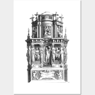 Baroque altar of Christian sculptures Posters and Art